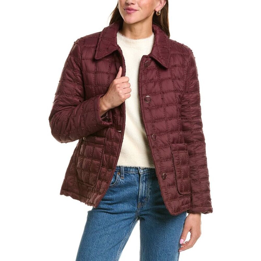 Cece Womens  Quilted Barn Jacket, Red